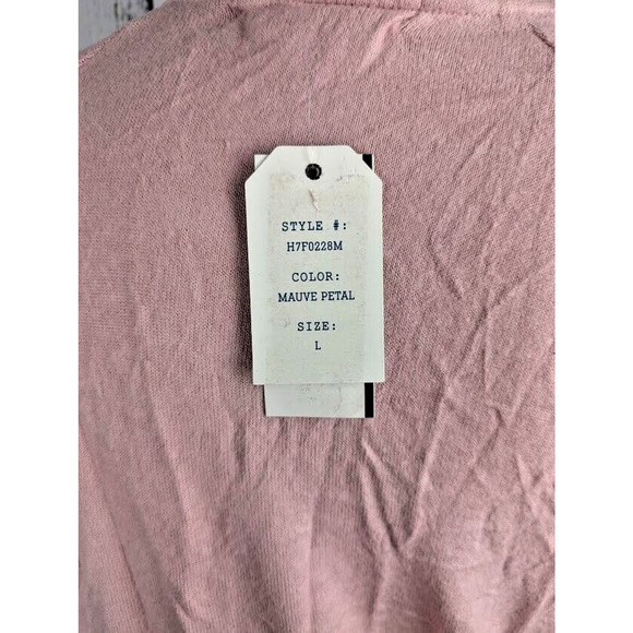 Hippie Rose Juniors Cold-Shoulder Shirt Mauve Petal Size L - Picture 3 of 4